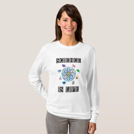 T-shirt La science est la vie (Devant entier)