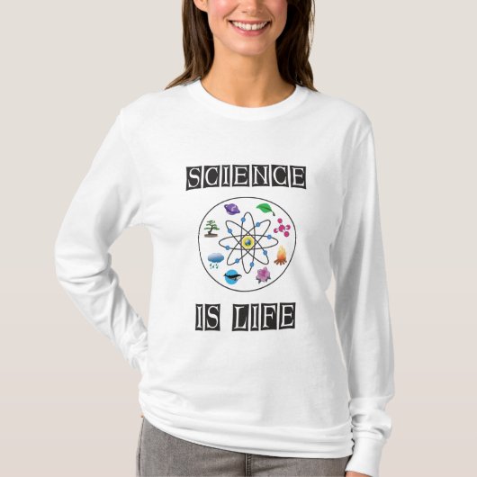 T-shirt La science est la vie (Devant)