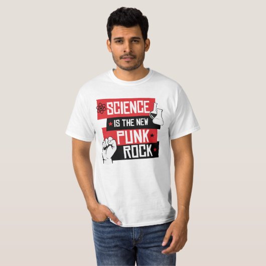 T-SHIRT LA SCIENCE EST LE NOUVEAU ROCHER DE PUNK (Devant entier)