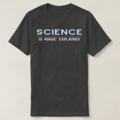 T-shirt La SCIENCE est magique Expliqué en gris bleu (Design devant)
