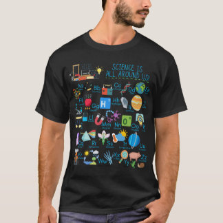T-shirt La science est tout autour de nous Alphabet scient