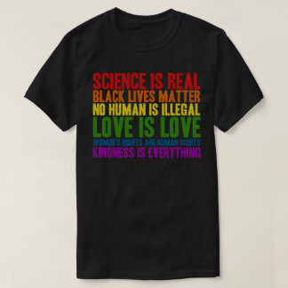 T-shirt La science est une vraie vie noire matière T chemi