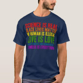 T-shirt La science est une vraie vie noire matière T chemi (Devant)