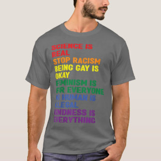 T-shirt La science est vraiment arrêter le racisme gay est