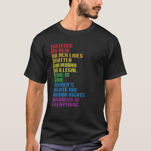 T-shirt La science est vraiment LGBT-Q Rainbow Flag Pride (Devant)