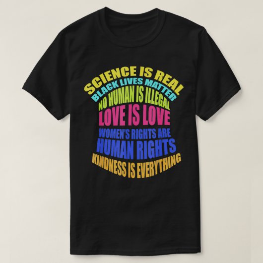 T-shirt La science est vraiment noire (Design devant)