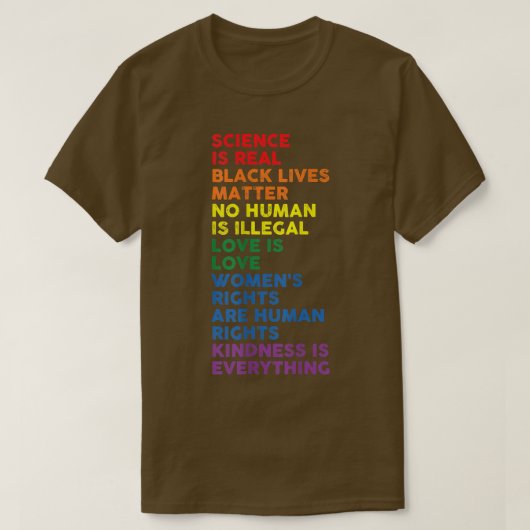 T-shirt La science gay pride est une vraie fierté Mois L'a (Design devant)