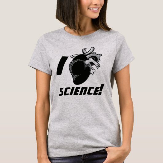 T-shirt La Science I (de coeur anatomique) (Devant)