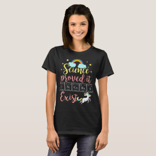 T-shirt La Science l'a prouvé. Les licornes existent