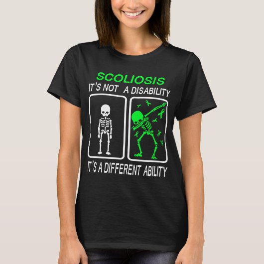 T-shirt La scoliose, ce n'est pas un handicap (Devant)