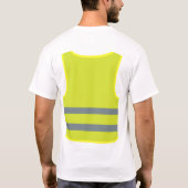 T-shirt La sécurité jaune de gilet conçoivent en fonction (Dos)
