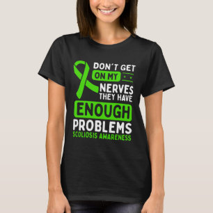 T-shirt La sensibilisation à la Scoliose Nerves Écran vert