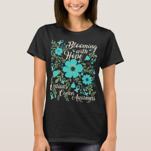 T-shirt La sensibilisation au cancer de l'ovaire est flori