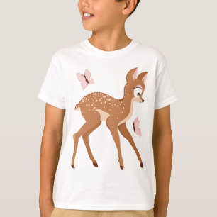 T-shirt La série de forêt adule la fille de cerfs commun