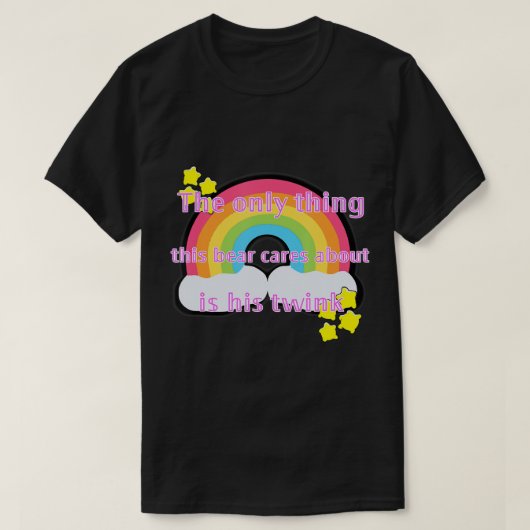 T-shirt La seule chose dont cet ours se soucie, c'est son (Design devant)