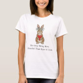 T-shirt La Seule Chose Plus Puissante que la Haine est l'A (Devant)