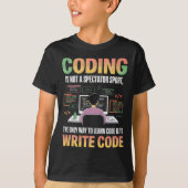 T-shirt La Seule Façon D'Apprendre Le Code Est De Code Inf (Devant)