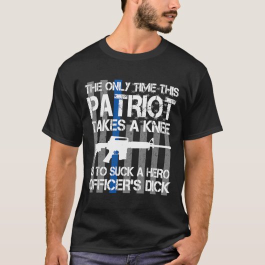 T-shirt La seule fois que ce patriote prend un genou drôle (Devant)