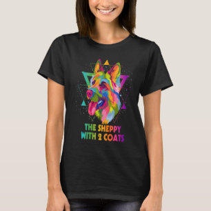 T-shirt La Sheppy à 2 Manteaux Humour Berger Allemand Fem