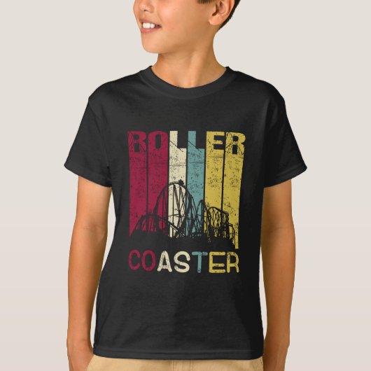 T-shirt La Silhouette de Roller Coaster (Devant)
