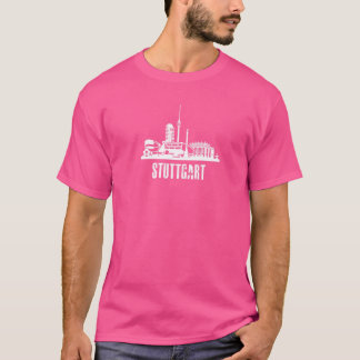 T-shirt La silhouette et l'horizon de la ville de Stuttgar