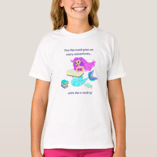T-shirt La sirène étincelante lit et part en de nombreuses