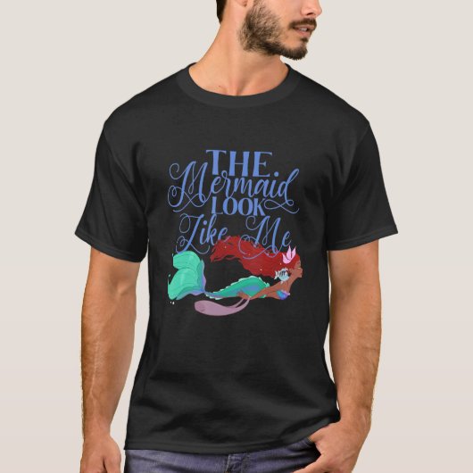 T-shirt La sirène me ressemble comme une citation de fille (Devant)