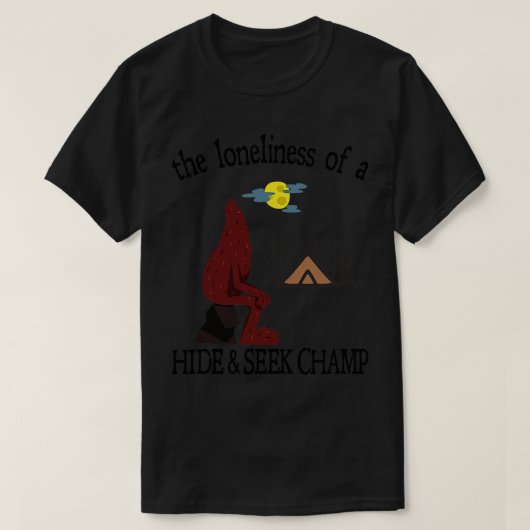 T-shirt La solitude d'un champ de recherche caché (Design devant)