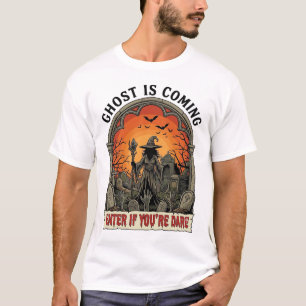 T-shirt La sorcière du cimetière de fantômes arrive Zombie