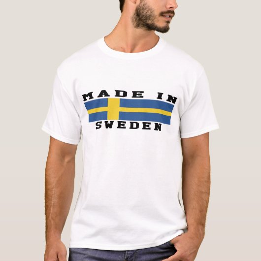 T-shirt La Suède a fait dans les conceptions (Devant)