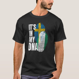 T-shirt La Suède Et Le Nigeria Mélangent Le Drapeau Du Pat