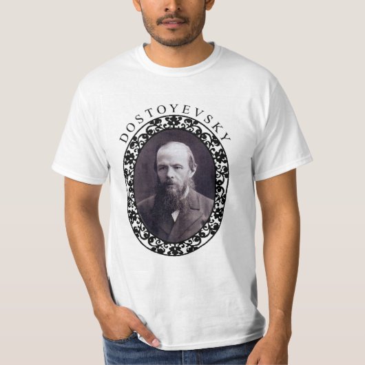 T-shirt La T-Merde blanche des hommes de Dostoyevsky (Devant)