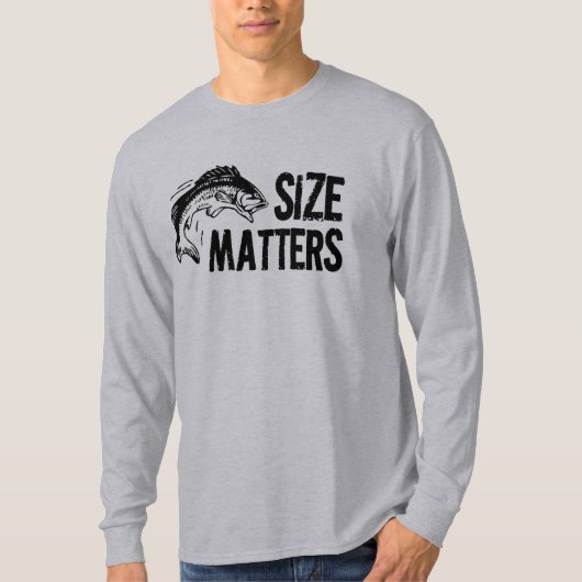 T-shirt La Taille Compte ! Amusant design de pêche (Devant)