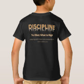 T-shirt La taille des enfants dans la discipline (Dos)