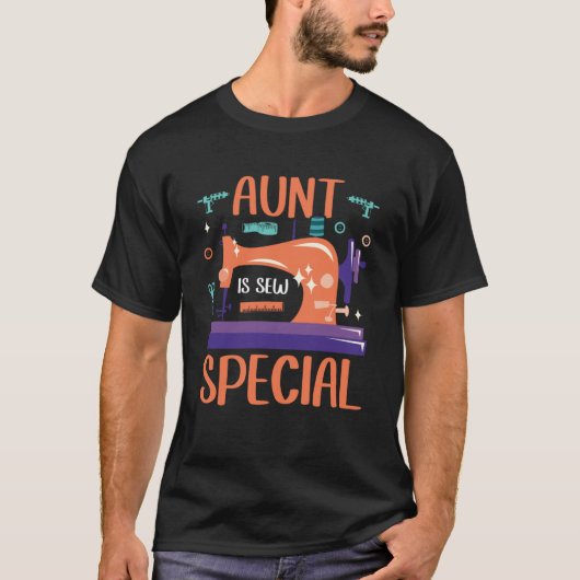 T-shirt La Tante Est Un Petit Jeu De Couture Spécial À La (Devant)