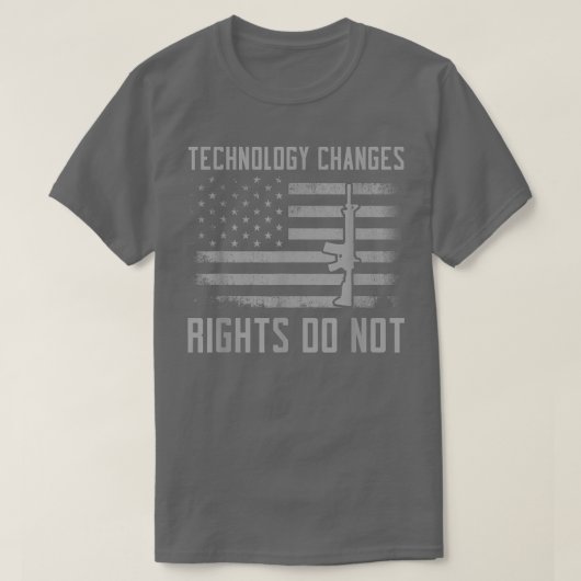 T-shirt La technologie change, les droits ne changent pas  (Design devant)