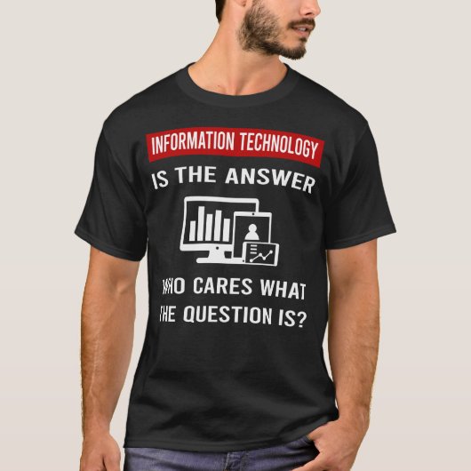 T-shirt La technologie de la réponse (Devant)