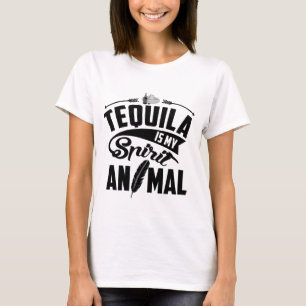 T-shirt La tequila est mon animal d'esprit