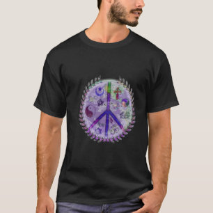T-shirt La terre coexistent avec le signe de paix