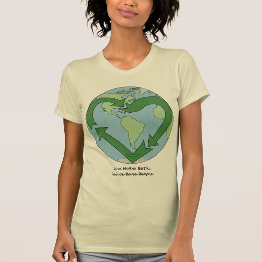 T-shirt La terre d'amour - réutilisez (Devant)