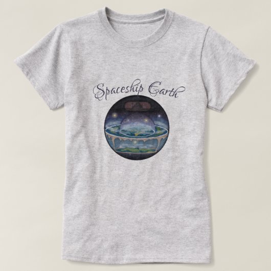 T-shirt La terre de vaisseau spatial (Design devant)