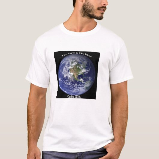 T-shirt La Terre est à 75% de l'eau (Devant)