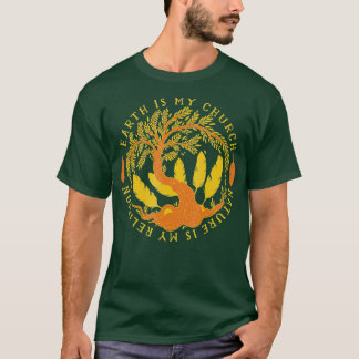 T-shirt La Terre Est Mon Église La Nature Est Ma Religion