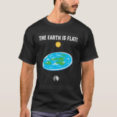 T-shirt La Terre Est Plat Flat Earth Map Conspiration (Devant)