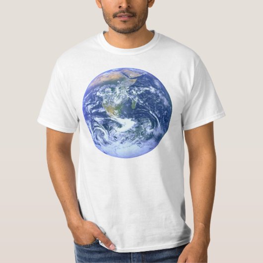 T-shirt La terre - le marbre bleu (Devant)