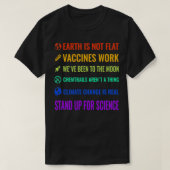 T-shirt La Terre n'est pas des vaccins plats Travail TShir (Design devant)