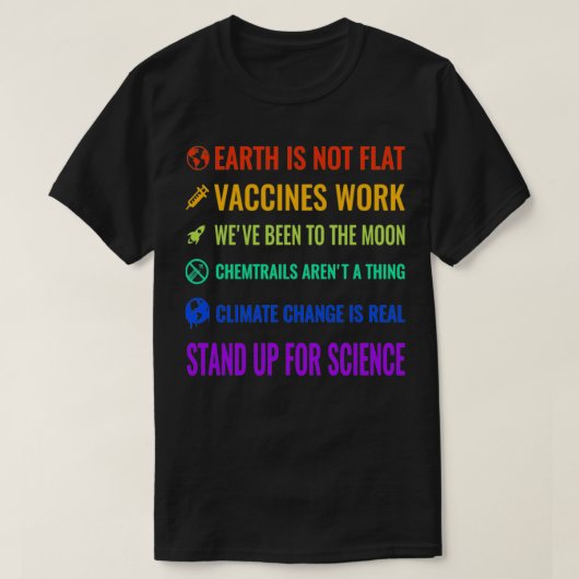 T-shirt La Terre n'est pas des vaccins plats Travail TShir (Design devant)