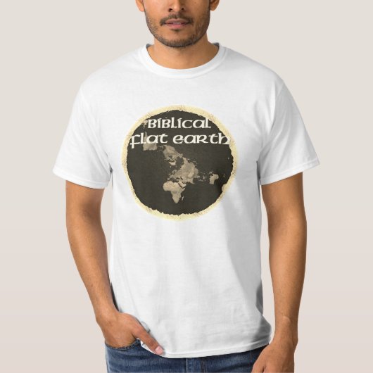 T-shirt La terre plate biblique (Devant)
