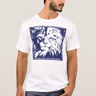 T-shirt La tête du lion - bleu