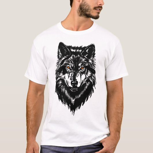 T-shirt La tête du loup (Devant)
